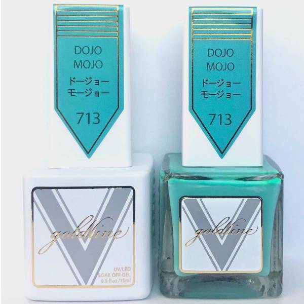 Vetro Goldline Gel + Matching Lacquer - Dojo Mojo #713 - Universal Nail Supplies