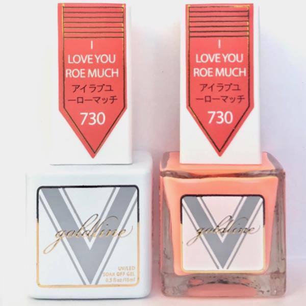Vetro Goldline Gel + Matching Lacquer - I Love You Roe Much #730 - Universal Nail Supplies