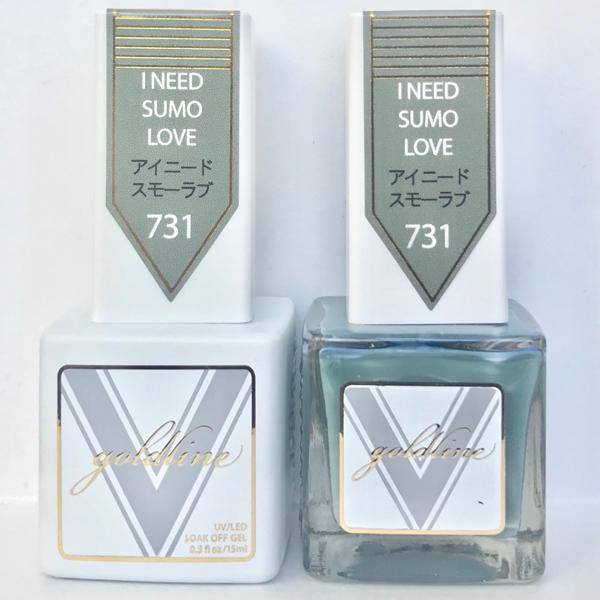 Vetro Goldline Gel + Matching Lacquer - I Need Sumo Love #731 - Universal Nail Supplies