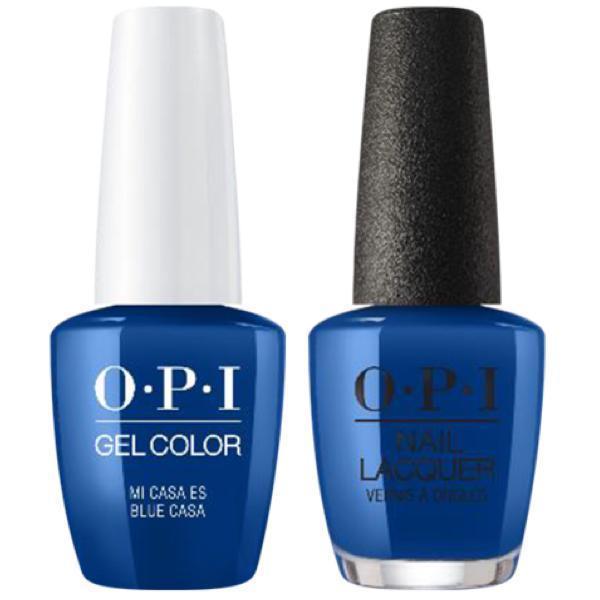 OPI GelColor + Matching Lacquer Mi Casa Es Blue Casa #M92 - Universal Nail Supplies