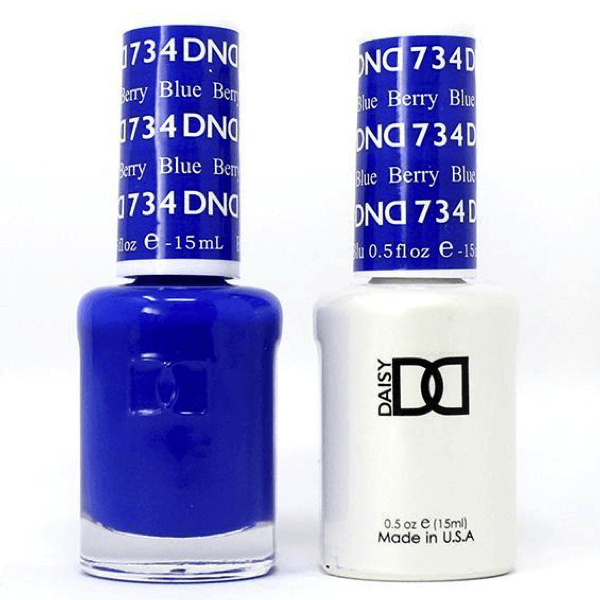 DND Daisy Gel Duo in Berry Blue, featuring gel nail polish and lacquer for vibrant, glossy blue nails.