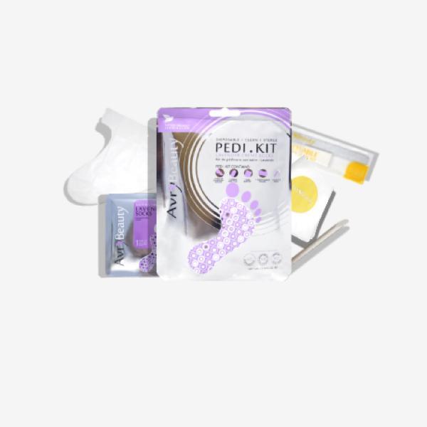 All-In-One Disposable Pedi kit with Lavender Socks - Universal Nail Supplies