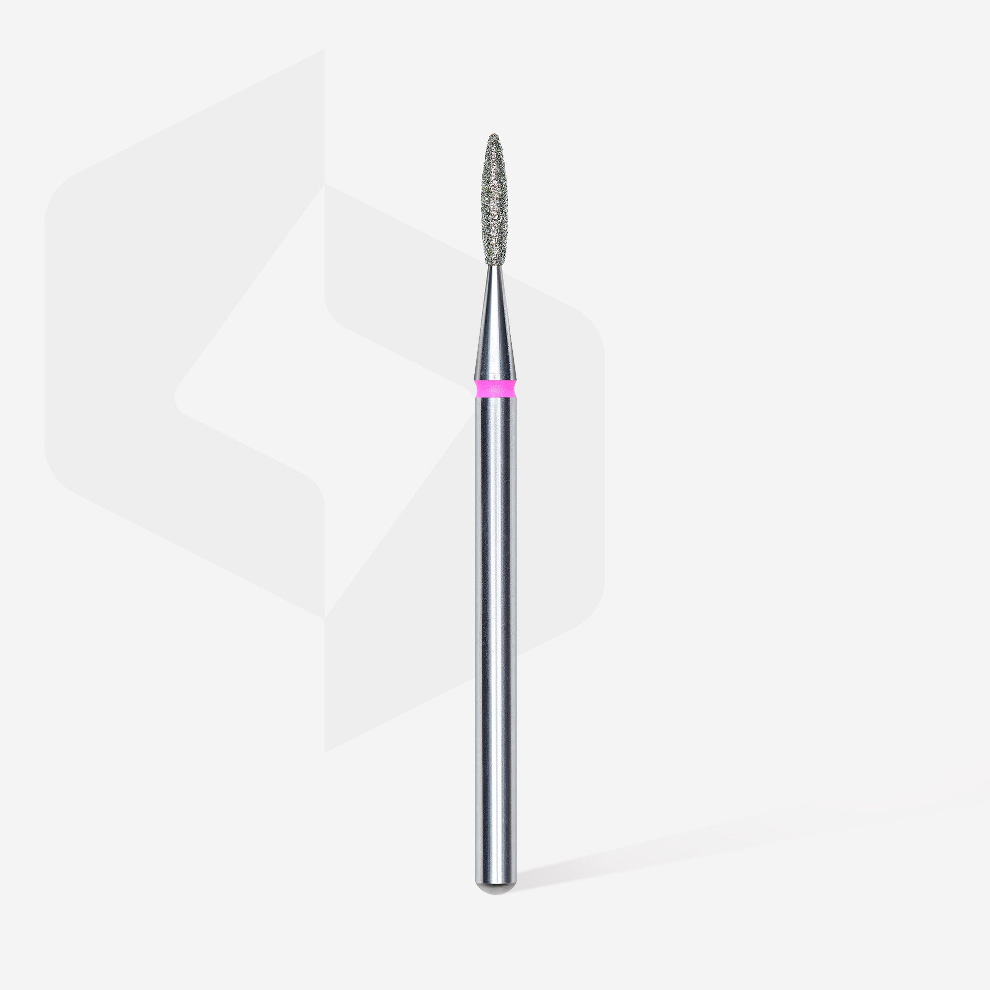 Diamond nail drill bit, "flame" , red, head diameter 1.6 mm/ working part 8 mm (6 pcs) image 1