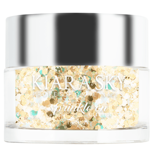 Kiara Sky 3D Sprinkle On Glitter - You're Golden, Baby! SP216 - Universal Nail Supplies