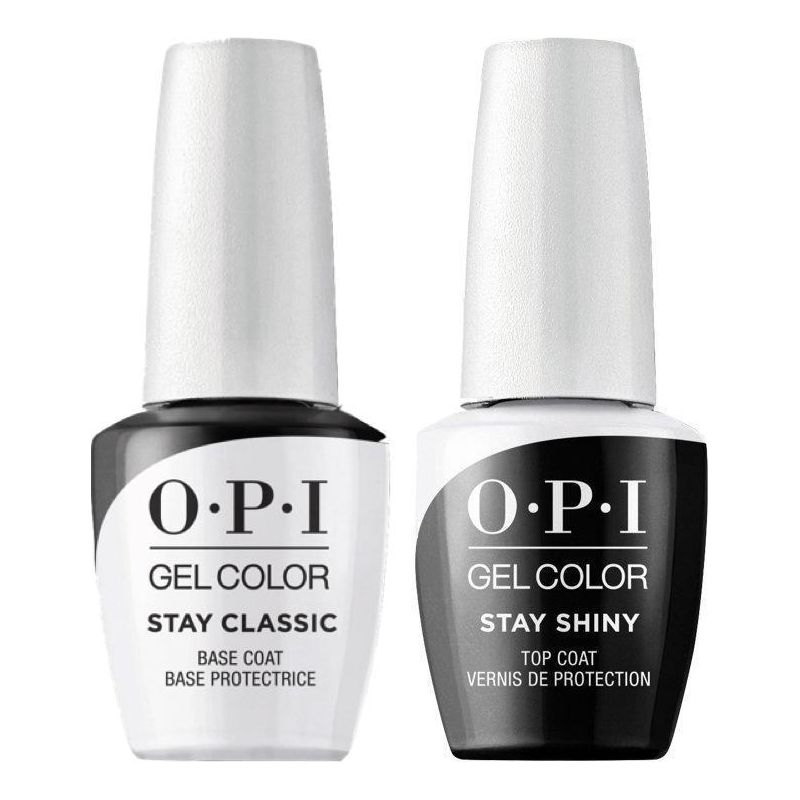 OPI GelColor Stay Classic And Shiny Base & Top Coat Duo Pack - Universal Nail Supplies