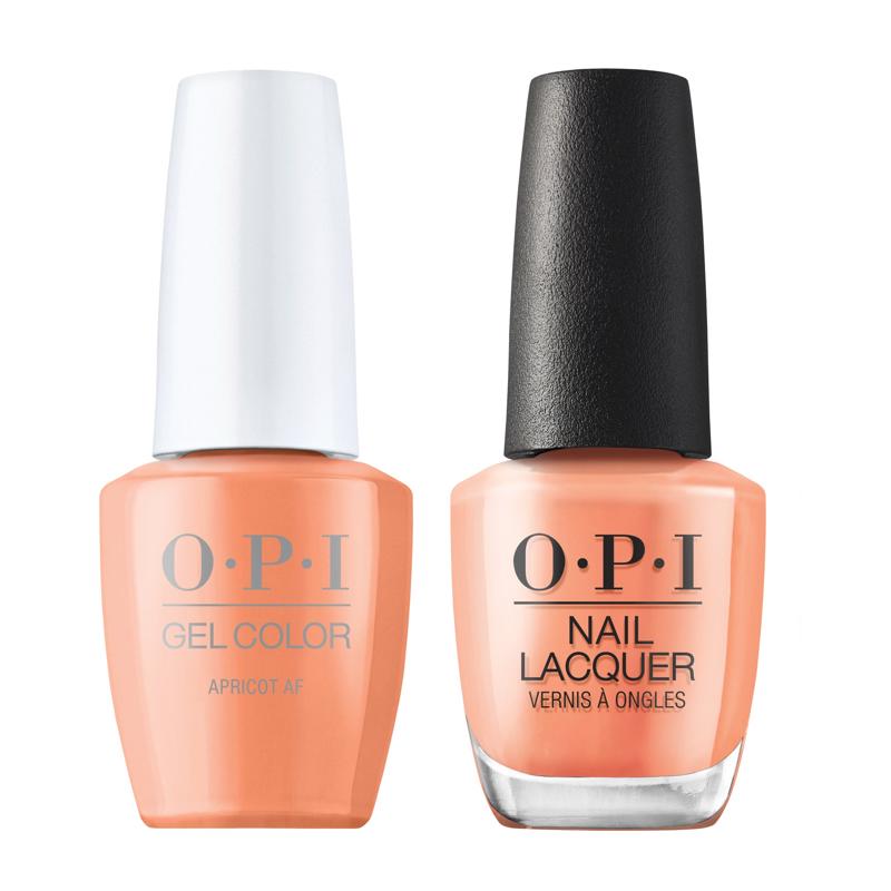 OPI GelColor + Matching Lacquer Apricot AF S014 - Universal Nail Supplies