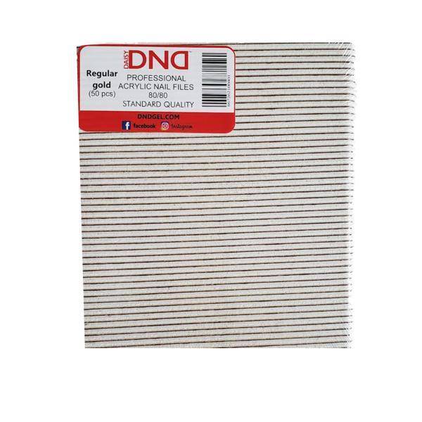 DND Nail Files - Regular GOLD Acrylic Nail Files 80/80  (50pc) - Universal Nail Supplies