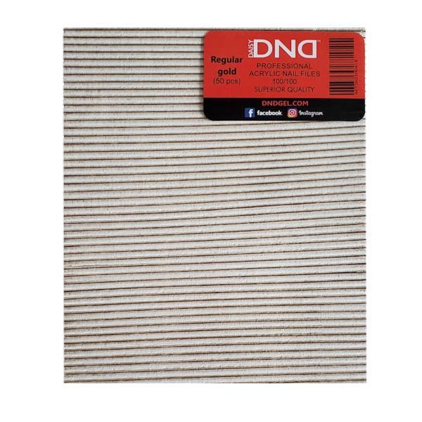 DND Nail Files - Regular GOLD Acrylic Nail Files 100/100 (Superior Quality) (50pc) - Universal Nail Supplies