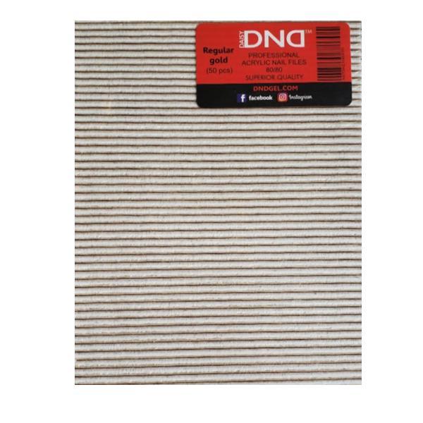 DND Nail Files -Regular GOLD Acrylic Nail Files 80/80 (Superior Quality) (50pc) - Universal Nail Supplies