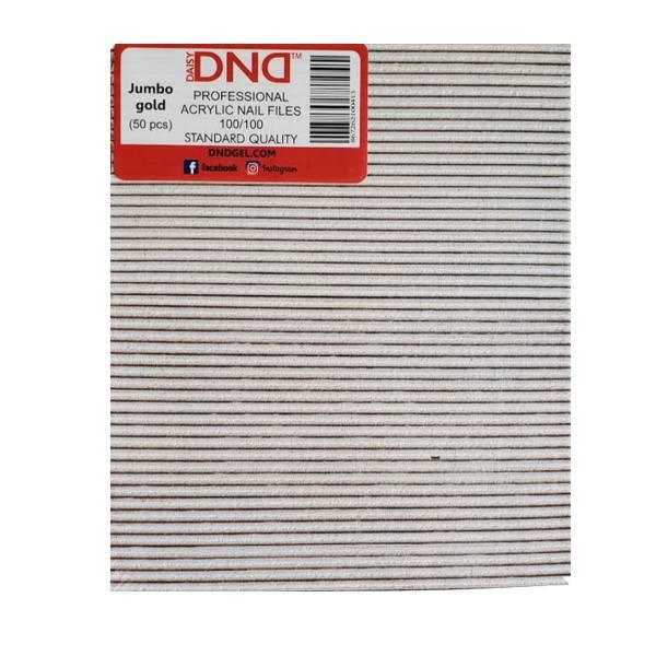 DND Nail Files - Jumbo GOLD Acrylic Nail Files 100/100 (standard Quality) (50pc) - Universal Nail Supplies
