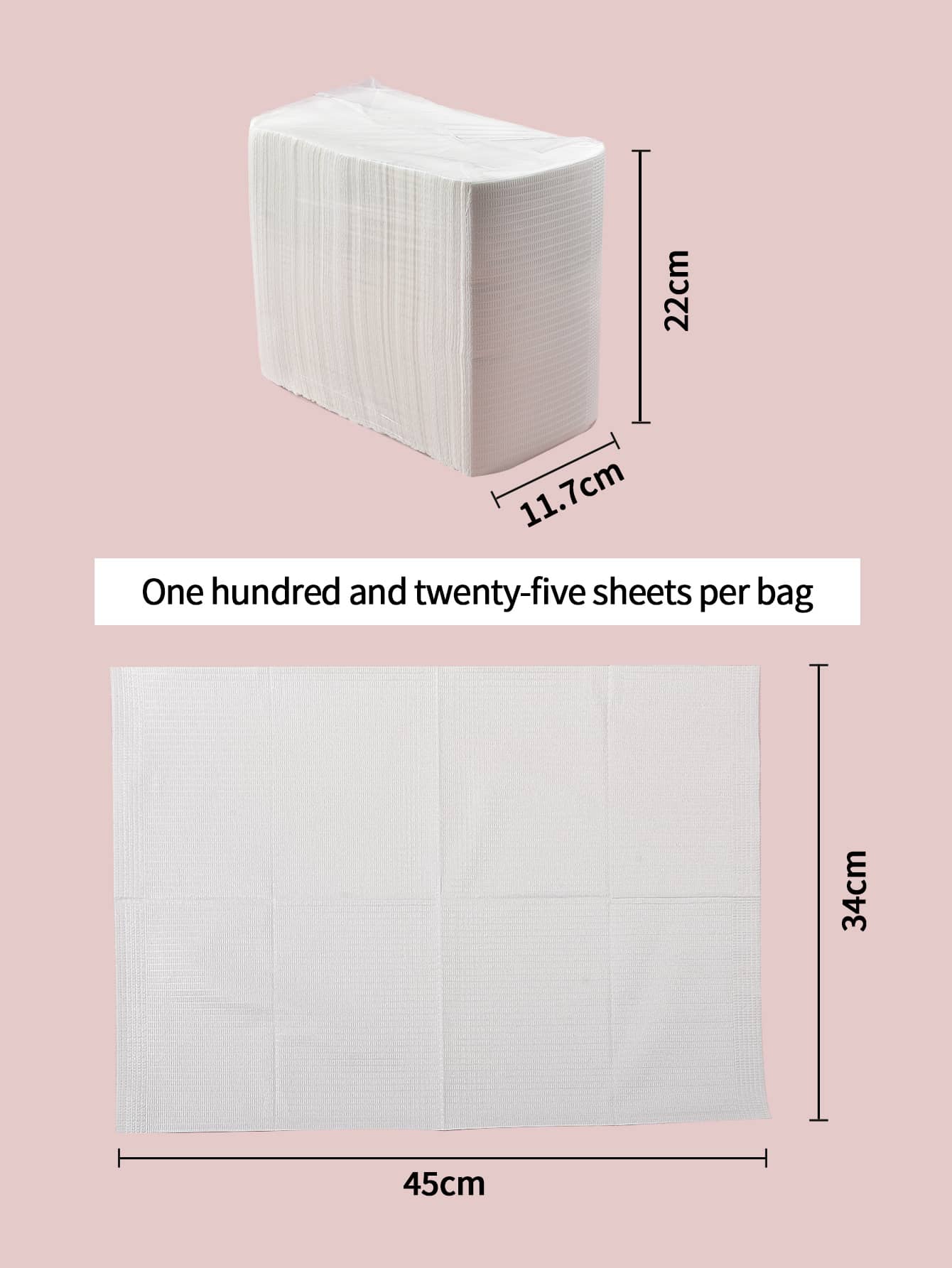 UNS White Waterproof Nail Table Disposable Towels 125pcs - Universal Nail Supplies