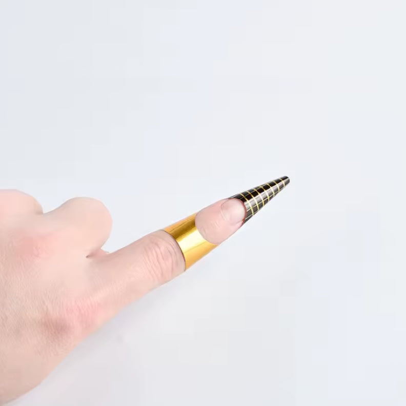 Orly Treatments Perfect Fit Nail Forms for Builder Gel and Acrylic, set of 100 for shaping and creating natural-looking nails.