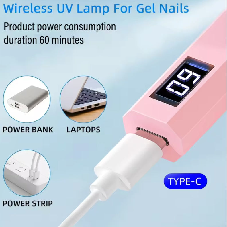 UNS Portable UV LED Nail Lamp with Rechargeable Base - Universal Nail Supplies