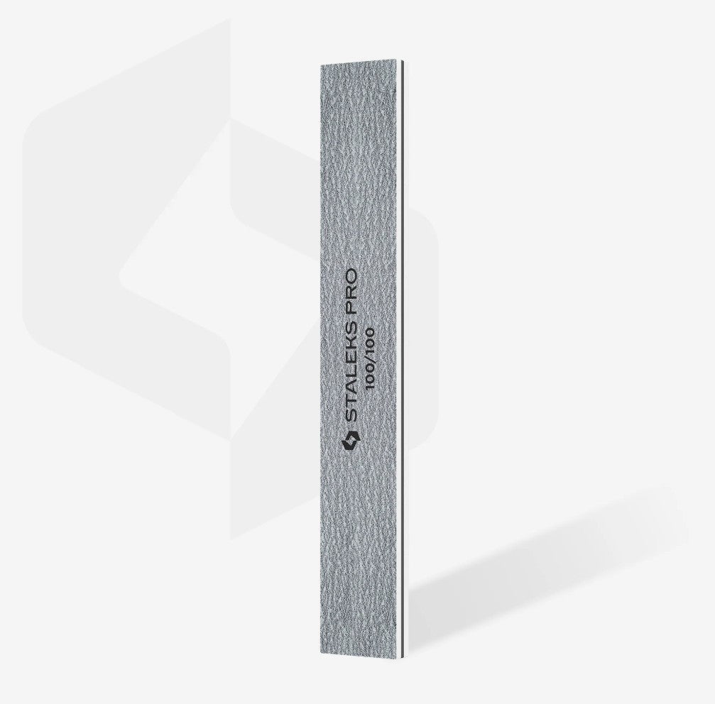 Staleks Straight Wide Mineral Nail File 100/100 Grit (50 pcs)