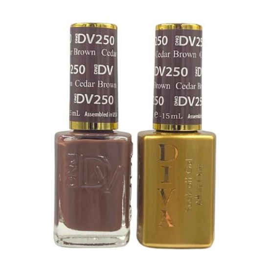 Dnd Diva Duo Gel & Polish - Cedar Brown 250 - Universal Nail Supplies