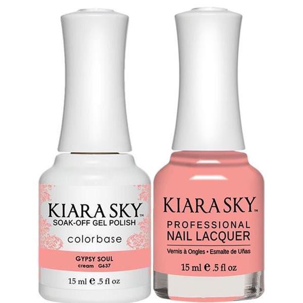 Kiara Sky Gel + Matching Lacquer - Gypsy Soul #637 - Universal Nail Supplies