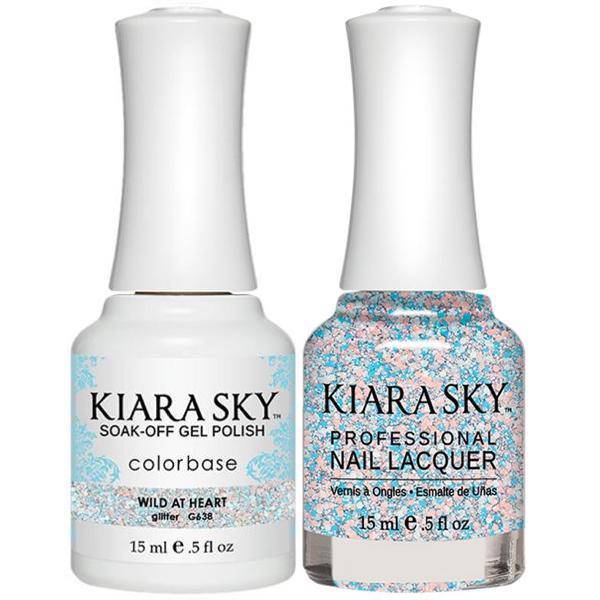 Kiara Sky Gel + Matching Lacquer - Wild At Heart #G638 - Universal Nail Supplies