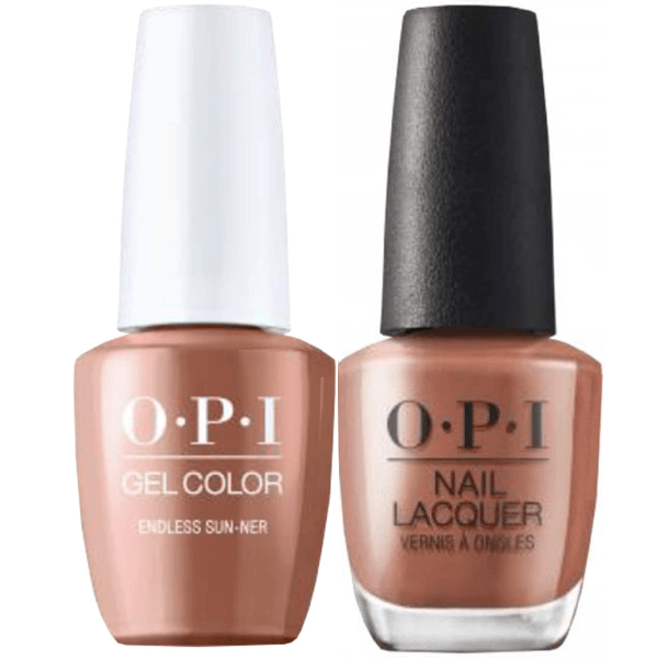 OPI GelColor + Matching Lacquer Endless Sun-ner #N79 - Universal Nail Supplies