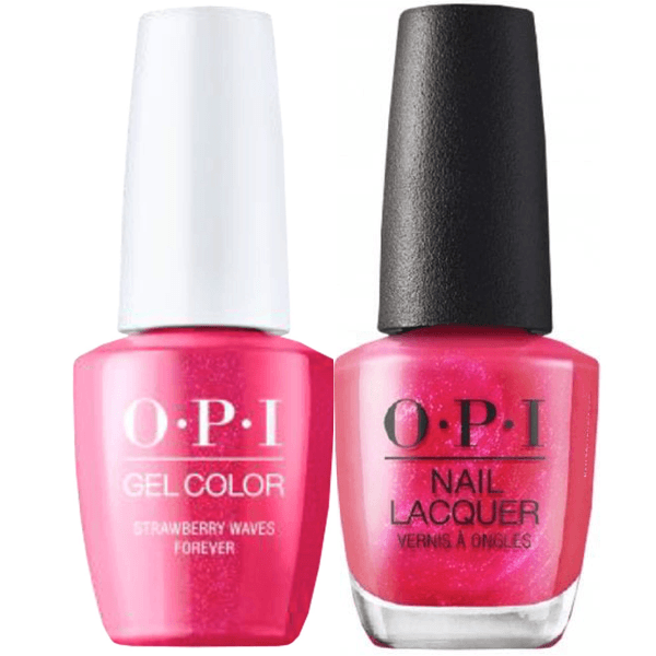 OPI GelColor + Matching Lacquer Strawberry Waves Forever #N84 - Universal Nail Supplies