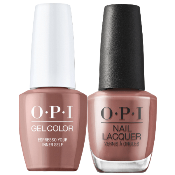 OPI GelColor + Matching Lacquer Espresso Your Inner Self #LA04 - Universal Nail Supplies