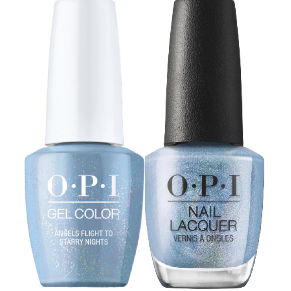 OPI GelColor + Matching Lacquer Angels Flight to Starry Nights #LA08 - Universal Nail Supplies