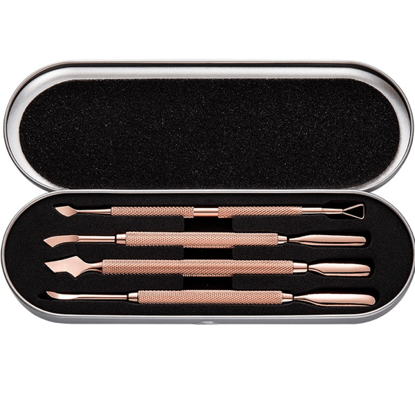 Stainless Steel Rose Gold Nail Art Cuticle Pusher Tools - Universal Nail Supplies