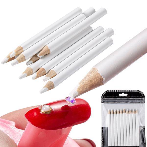 6 pc Wood Nail Art Wax Pencil Pen - Universal Nail Supplies