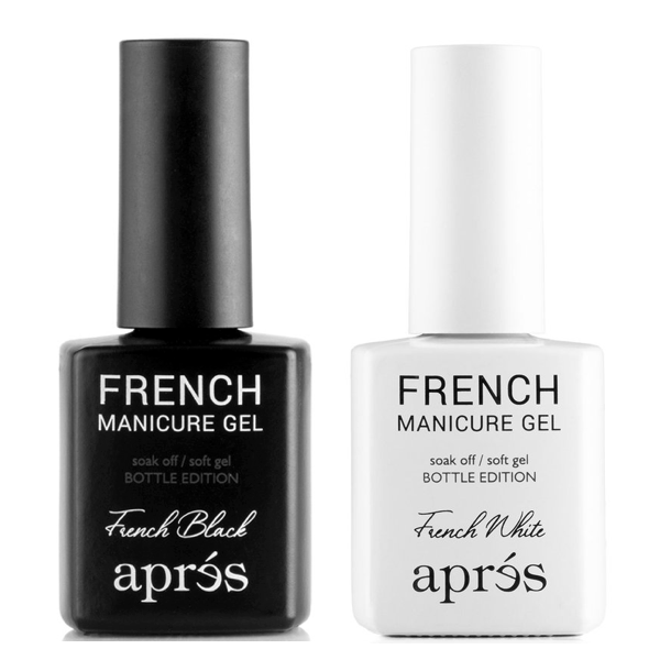 Aprés Nail Gel-X Nail Extensions - French Manicure Gel-French Black & White - Universal Nail Supplies