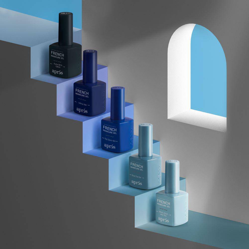 Aprés Nail French Manicure Gel - Mykonos Ombre Set of 5 - Universal Nail Supplies