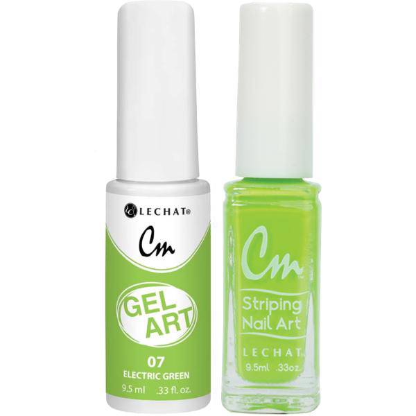 Lechat Cm Nail Art Gel + Lacquer #7 Electric Green - Universal Nail Supplies