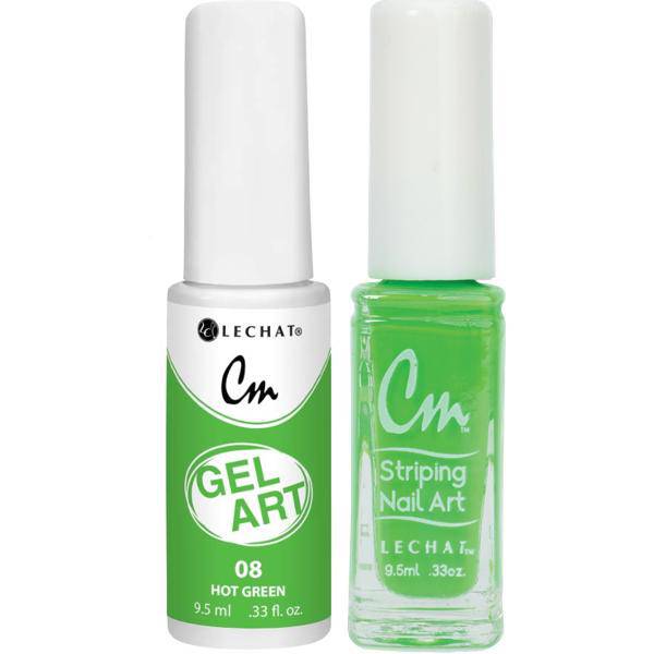 Lechat Cm Nail Art Gel + Lacquer #8 Hot Green - Universal Nail Supplies