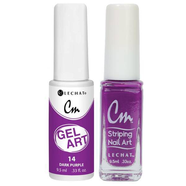 Lechat Cm Nail Art Gel + Lacquer #14 Dark Purple - Universal Nail Supplies