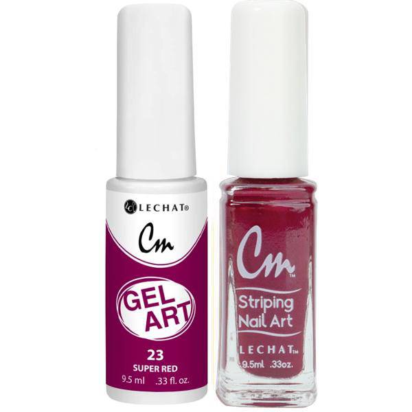 Lechat Cm Nail Art Gel + Lacquer #23 Super Red - Universal Nail Supplies