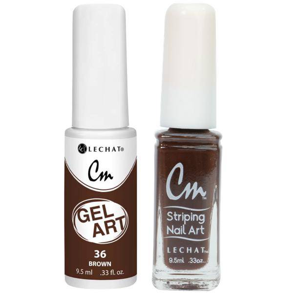 Lechat Cm Nail Art Gel + Lacquer #36 Brown - Universal Nail Supplies
