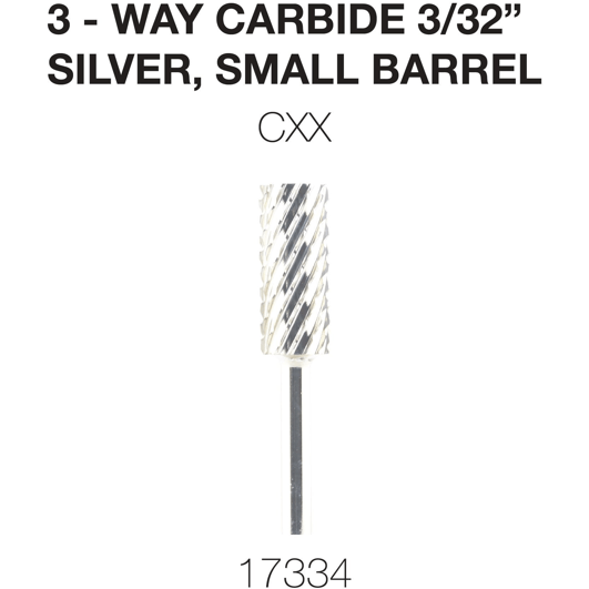 Cre8tion Nail Bit Carbide Silver 3/32 CXX #17334 - Universal Nail Supplies