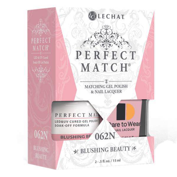 LeChat Perfect Match Gel + Matching Lacquer Blushing Beauty #062N - Universal Nail Supplies