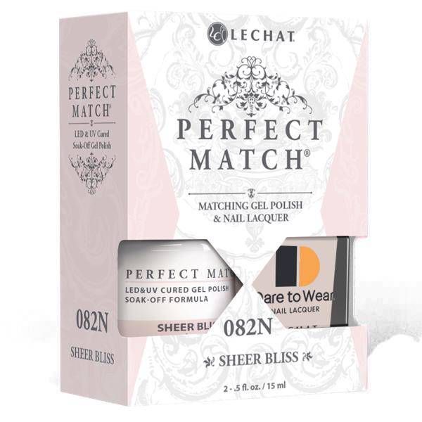 LeChat Perfect Match Gel + Matching Lacquer Sheer Bliss #082N - Universal Nail Supplies