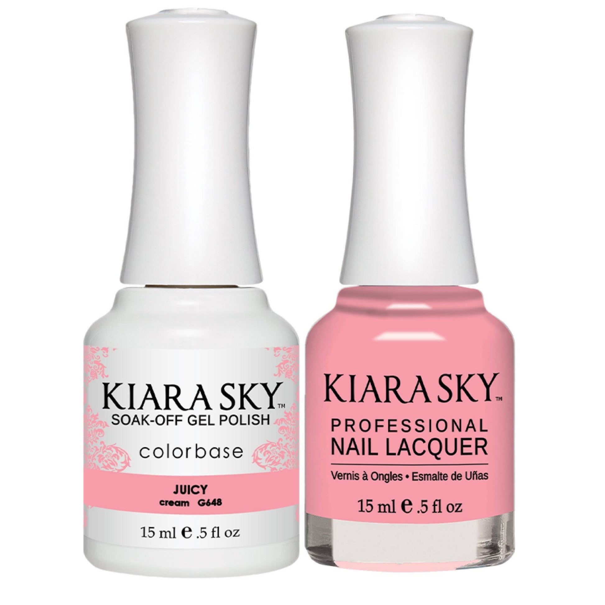 Kiara Sky Gel + Matching Lacquer - Juicy #648 - Universal Nail Supplies