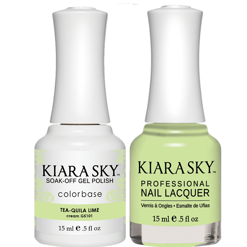 Kiara Sky Gel + Matching Lacquer - Tea-quila Lima #5101 - Universal Nail Supplies