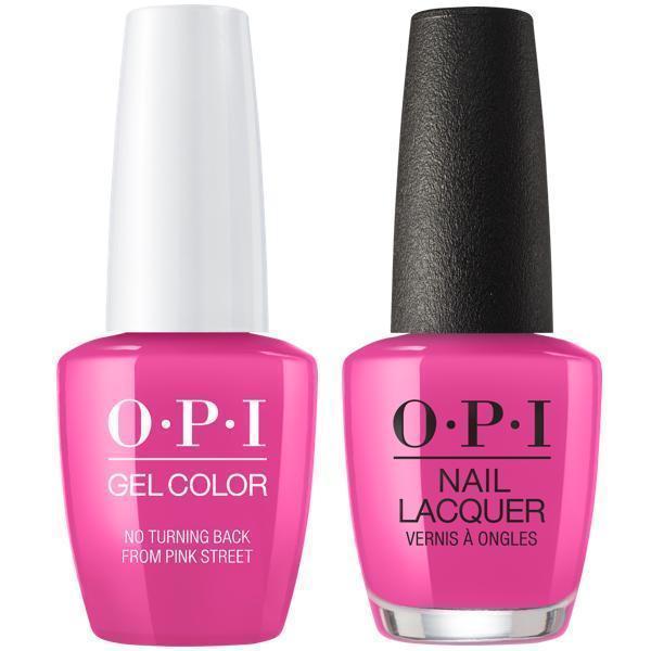 OPI GelColor + Matching Lacquer No Turning Back From Pink Street #L19 - Universal Nail Supplies