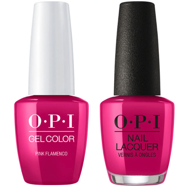 OPI GelColor + Matching Lacquer Pink Flamenco #E44 - Universal Nail Supplies