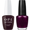 OPI GelColor + Matching Lacquer Black Cherry Chutney #I43