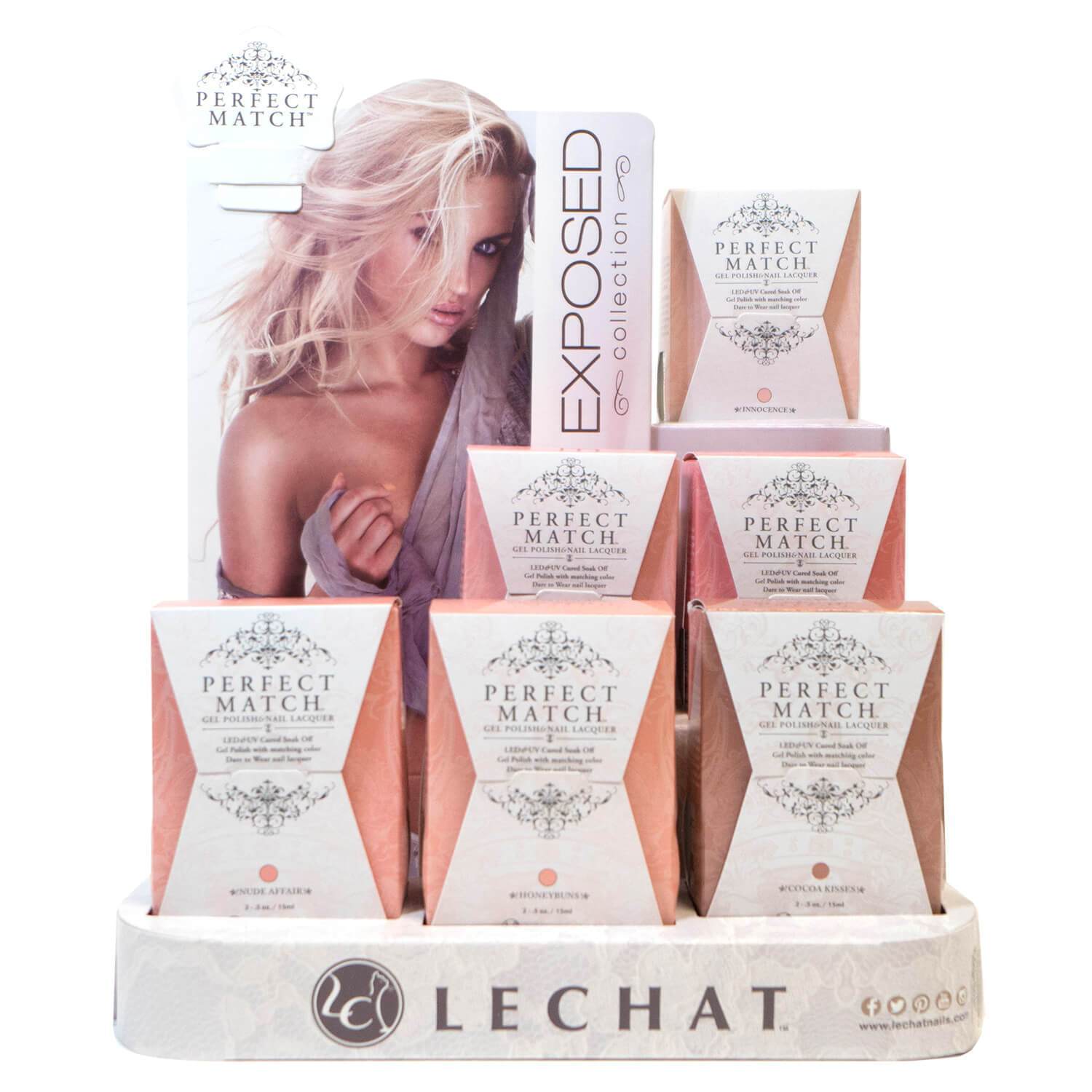 LeChat Perfect Match Gel + Matching Lacquer Exposed Collection #211 - #216 - Universal Nail Supplies