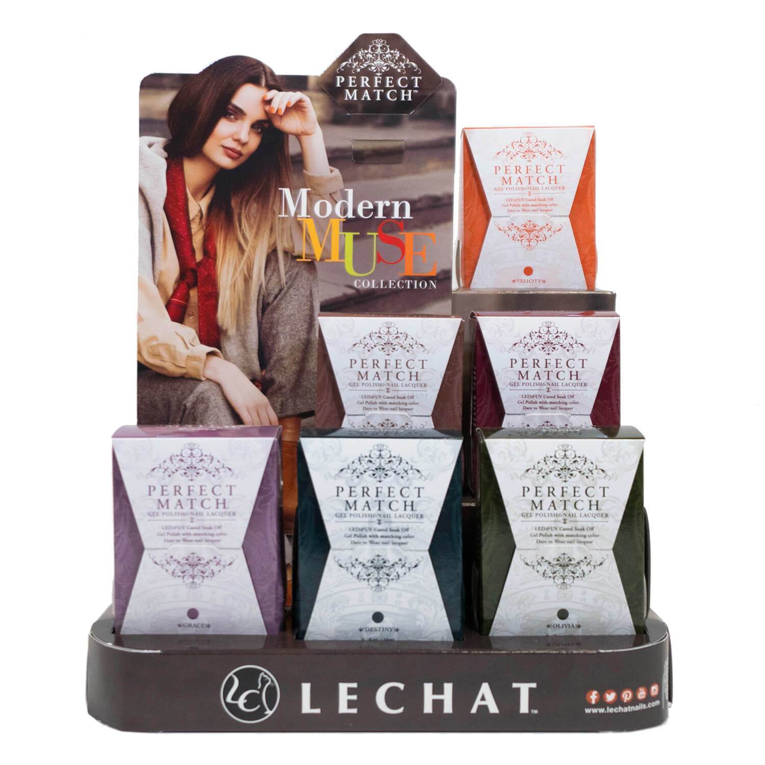 LeChat Perfect Match Gel + Matching Lacquer Modern Muse Collection #205 - #210 - Universal Nail Supplies