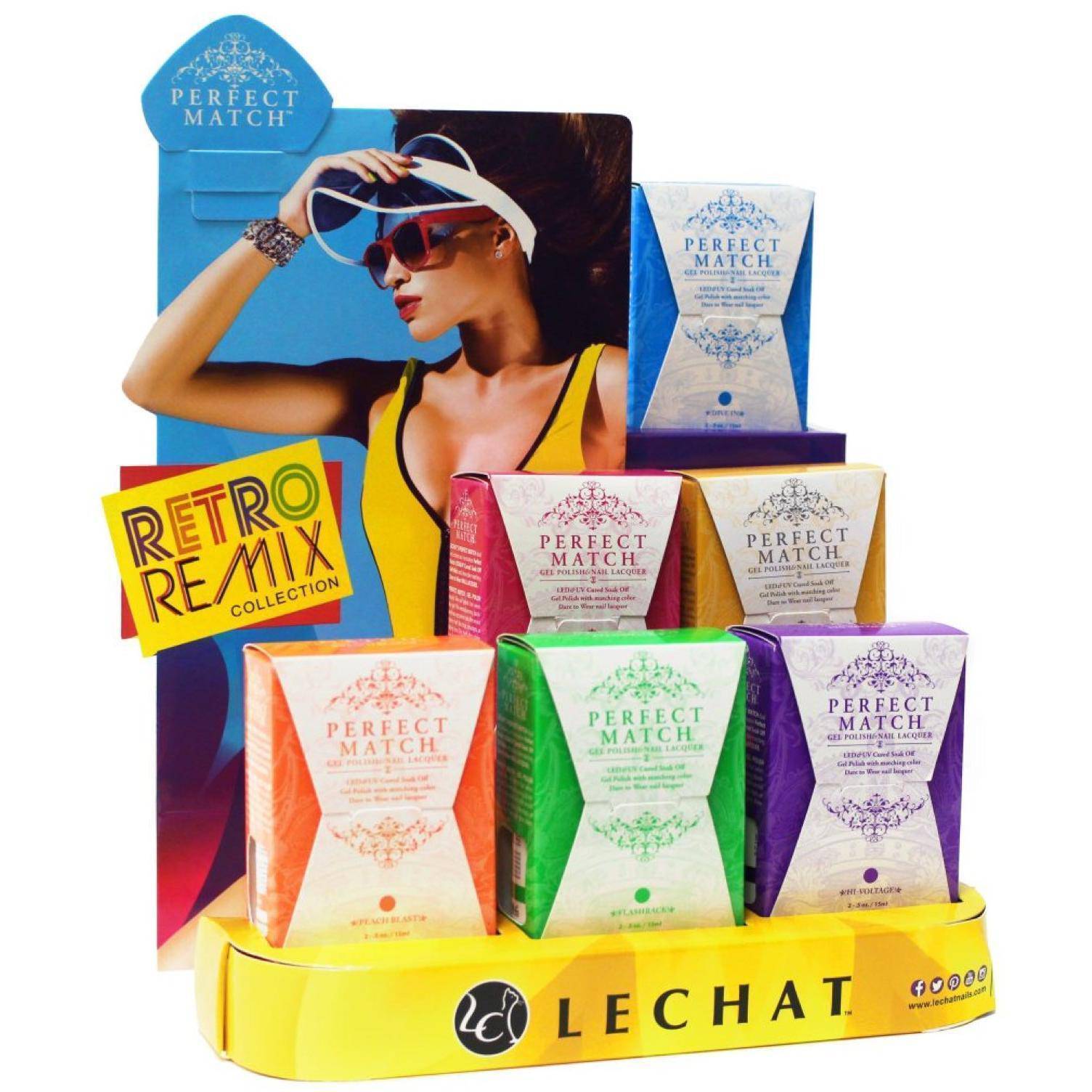 LeChat Perfect Match Gel + Matching Lacquer Retro Remix Collection #199 - #204 - Universal Nail Supplies
