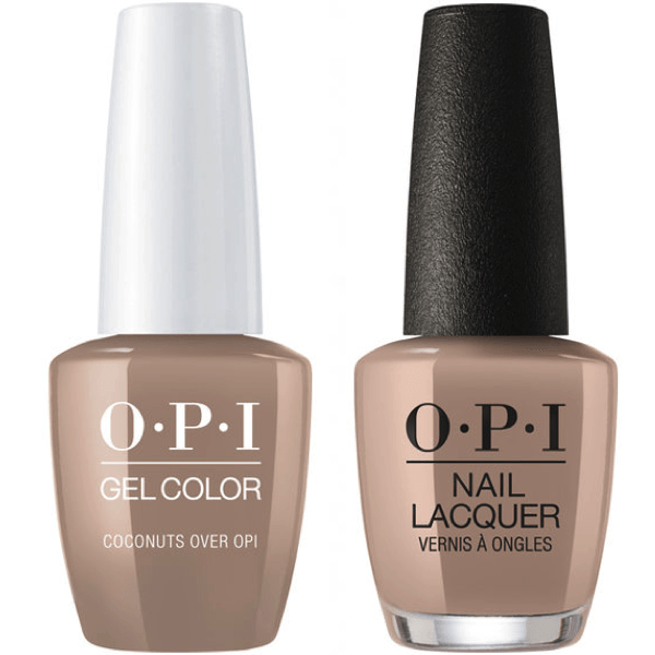 OPI GelColor + Matching Lacquer Coconuts Over OPI #F89 - Universal Nail Supplies