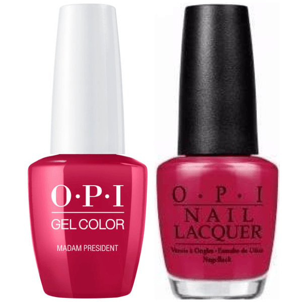 OPI GelColor + Matching Lacquer Madam President #W62 - Universal Nail Supplies