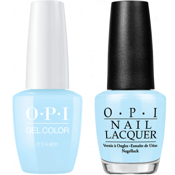 OPI GelColor + Matching Lacquer It's A Boy #T75 - Universal Nail Supplies