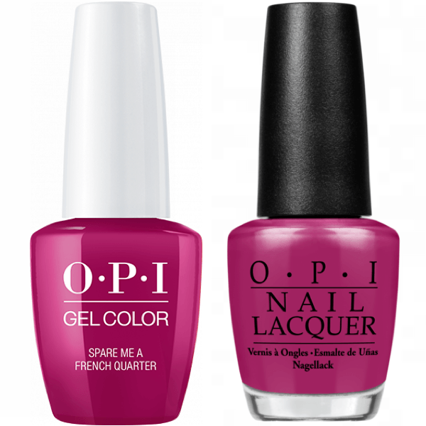 OPI GelColor + Matching Lacquer Spare Me a French Quarter? #N55 - Universal Nail Supplies