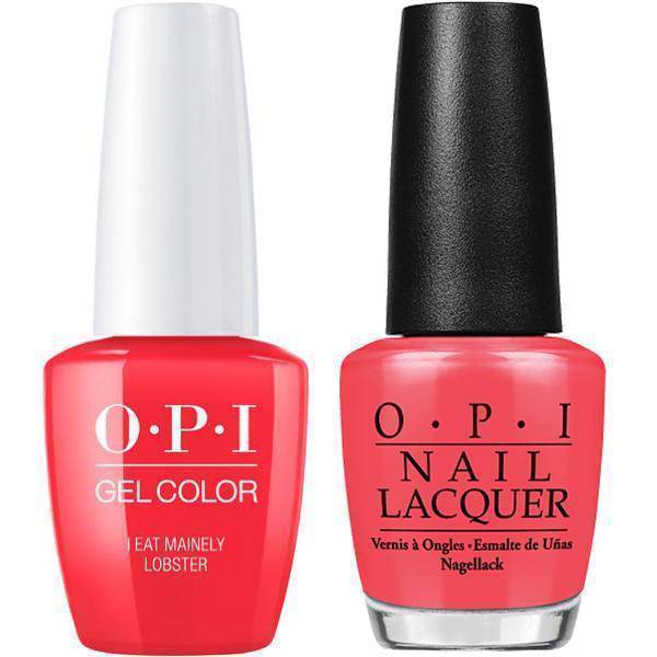 OPI GelColor + Matching Lacquer I Eat Mainely Lobster #T30 - Universal Nail Supplies